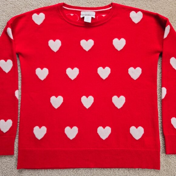 NWOT Christian Siriano 100% Cashmere Heart Sweater - Picture 6 of 15